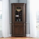Arden Road Corner Hutch in Satin Cherry Finish