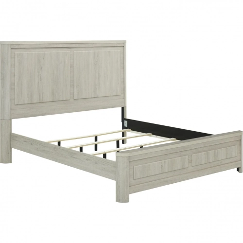 Modern Play King Panel Bed in Natural White Wood