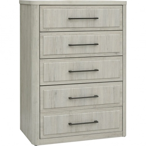 Modern Play 5 Drawer Chest in Natural White Wood
