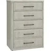 Modern Play 5 Drawer Chest in Natural White Wood