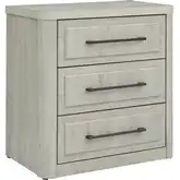 Modern Play Nightstand w/ Charging Station in Natural White Wood