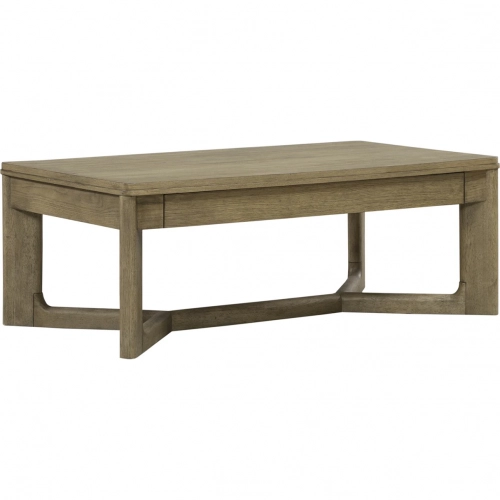 Ballentine Coffee Cocktail Table in Weathered Bronze Finish Wood