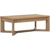 Ballentine Coffee Cocktail Table in Weathered Bronze Finish Wood