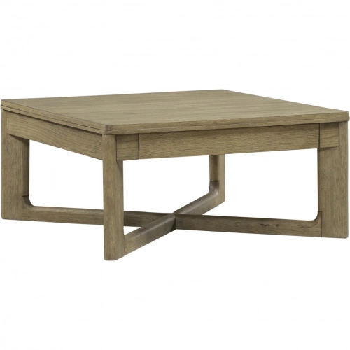 Ballentine Square Cocktail Table in Weathered Bronze Finish Wood