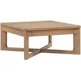 Ballentine Square Cocktail Table in Weathered Bronze Finish Wood