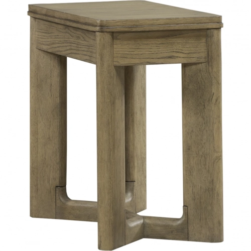 Ballentine Chairside Table in Weathered Bronze Finish Wood