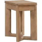 Ballentine Chairside Table in Weathered Bronze Finish Wood