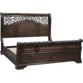Arbor Place California King Sleigh Bed in Brownstone Wood