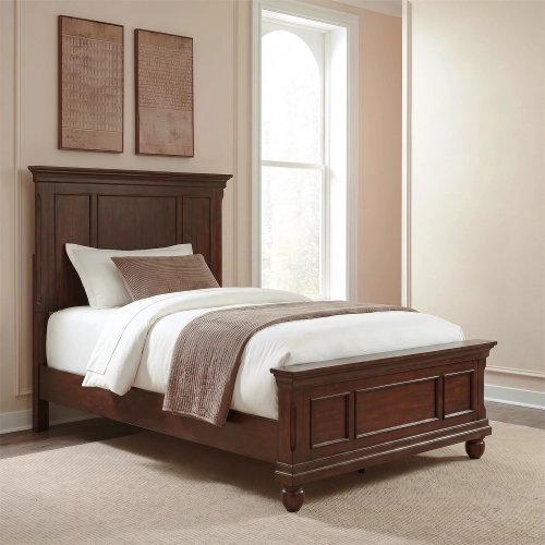 Rustic Traditions Twin Panel Bed in Rustic Cherry Wood