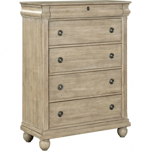 Rustic Traditions 5 Drawer Chest in Saddle Tan Rustic Birch Veneer