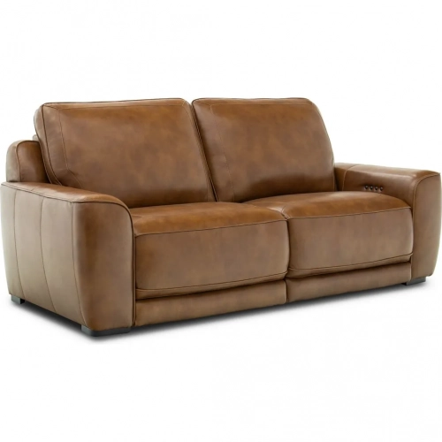 Blake Power Recline Loveseat in Venetian Honey Brown Leather