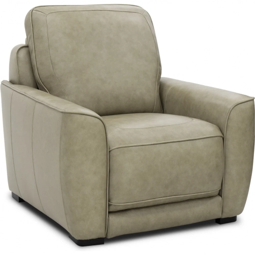 Blake Dual Power Zero Wall Recliner in Oatmeal Neutral Leather