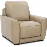 Blake Dual Power Zero Wall Recliner in Oatmeal Neutral Leather