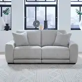 Blake Dual Power Zero Wall Sofa in Smoke Gray Fabric