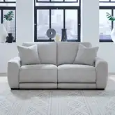 Blake Dual Power Zero Wall 2 Piece Loveseat in Smoke Gray Fabric