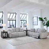 Blake Dual Power Sofa & Loveseat Set in Smoke Gray Fabric