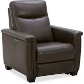 Crawford Triple Power Zero Gravity Recliner in Cacao Brown Leather