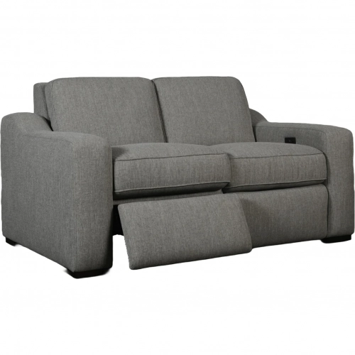 Archer Power Recline Wall Saver Loveseat in Hampstead Dove Gray Fabric
