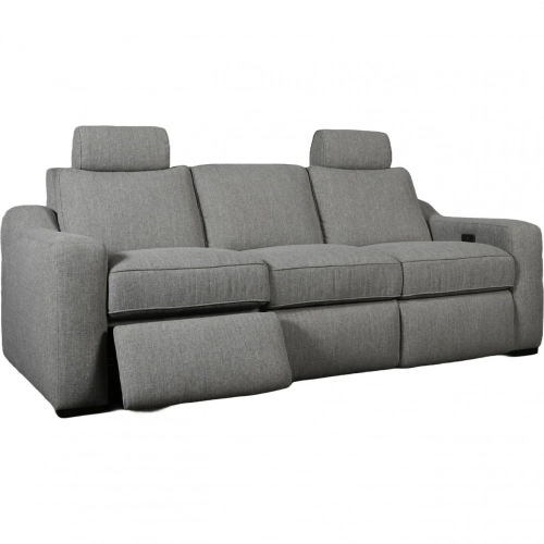 Archer Power Recline Wall Saver Sofa in Hampstead Dove Gray Fabric