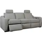 Archer Power Recline Wall Saver Sofa in Hampstead Dove Gray Fabric