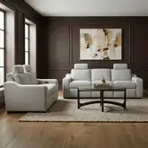 Archer Power Recline Wall Saver Sofa & Loveseat Set in Dove Gray Fabric