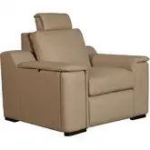 Armon Power Zero Gravity Wall Saver Recliner in Fawn Brown Leather