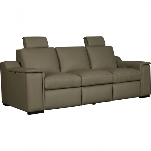 Armon Power Zero Gravity Wall Saver Sofa in Fawn Brown Leather