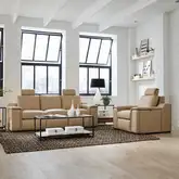 Armon Power Zero Gravity WS Sofa & Recliner Set in Fawn Brown Leather