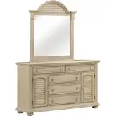 Summer House Dresser & Mirror in Sand Dune Brown Wood