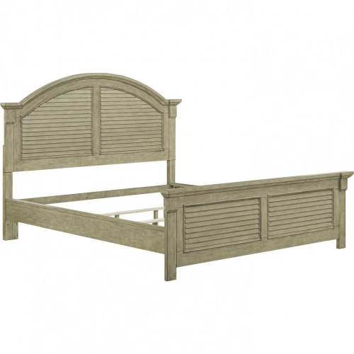 Summer House King Panel Bed in Sand Dune Brown Wood