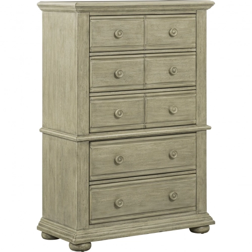 Summer House 5-Drawer Chest in Sand Dune Brown Wood