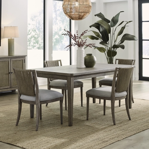 Sheridan Pointe 5-Piece Dining Set in Natural Wood & Linen