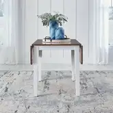 Landale Drop Leaf Dining Table in Chestnut & White Wood