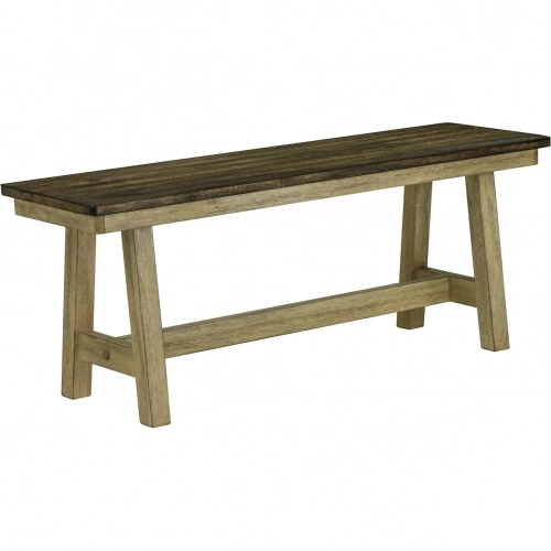 Lindsey Farm Dining Bench in Natural & Brown Wood
