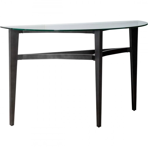 Capri Sofa Table in Espresso Brown Metal & Glass