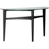 Capri Sofa Table in Espresso Brown Metal & Glass