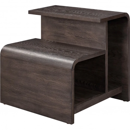 Perspectives End Table in Espresso Brown Wood