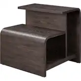 Perspectives End Table in Espresso Brown Wood