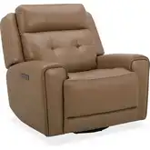 Carrington Triple Power Swivel Glider Recliner in York Sand