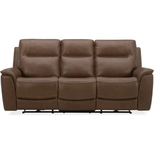 Collins Zero Gravity Power Recline Sofa in York Chestnut Brown Leather