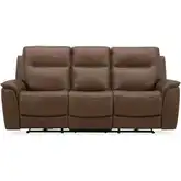 Collins Zero Gravity Power Recline Sofa in York Chestnut Brown Leather
