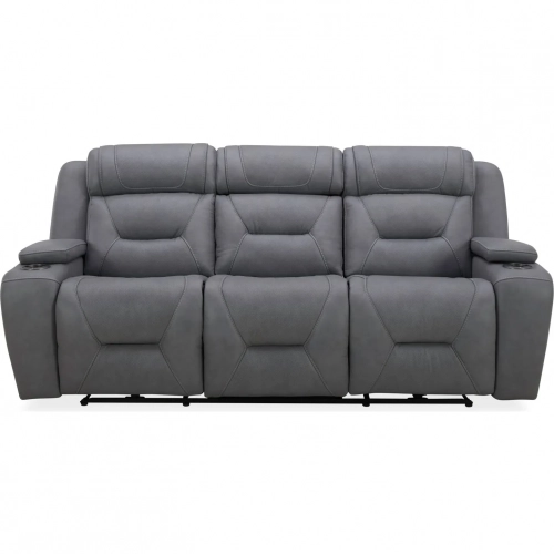 Chapman Zero Gravity Power Recline Sofa in Blue Gray Leather