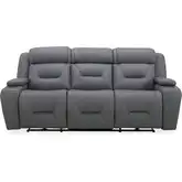 Chapman Zero Gravity Power Recline Sofa in Blue Gray Leather