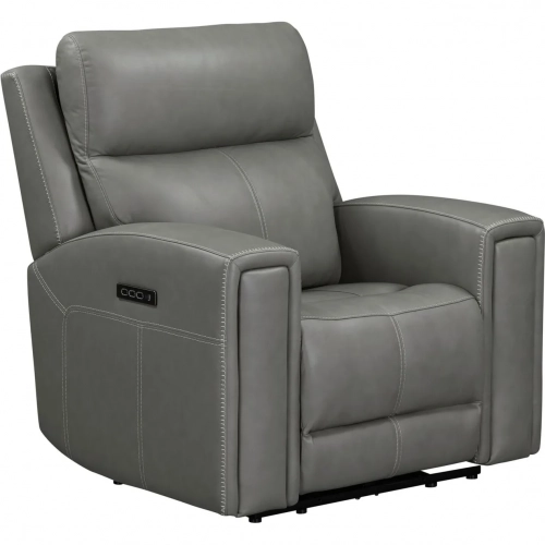 Camden P3 & ZW Power Recliner in Light Gray Leather
