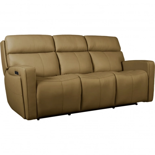 Chase Triple Power Zero Gravity Sofa in Brown Leather