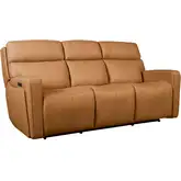 Chase Triple Power Zero Gravity Sofa in Brown Leather