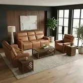 Chase Triple Power Zero Gravity Sofa, Loveseat & Recliner Set in Brown Leather