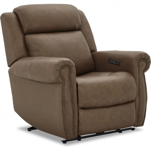 Carlton Triple Power Zero Gravity Recliner in Vintage Brown Leather