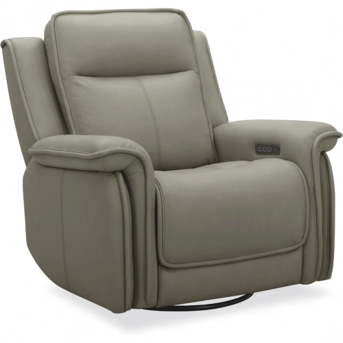 Cora Triple Power Swivel Glider Recliner in Cashmere Neutral Leather