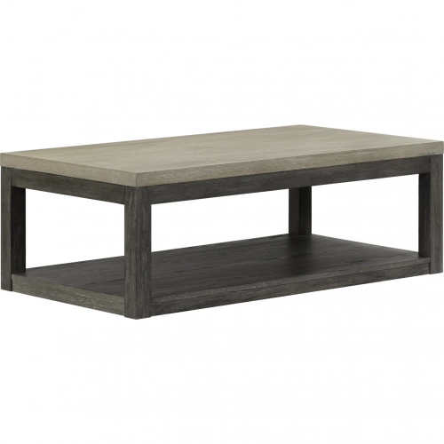 Piedmont Cocktail Table in Distressed Charcoal & Ash Brown Wood